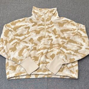 Women's Camouflage Sweater - Cream and Tan